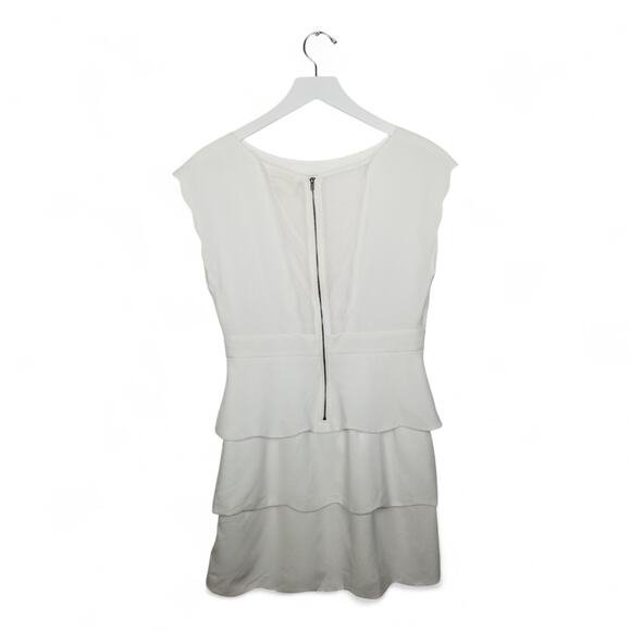 Urban Outfitters Coincidence & Chance White Tiered Mesh Panel Dress - Picture 4 of 9